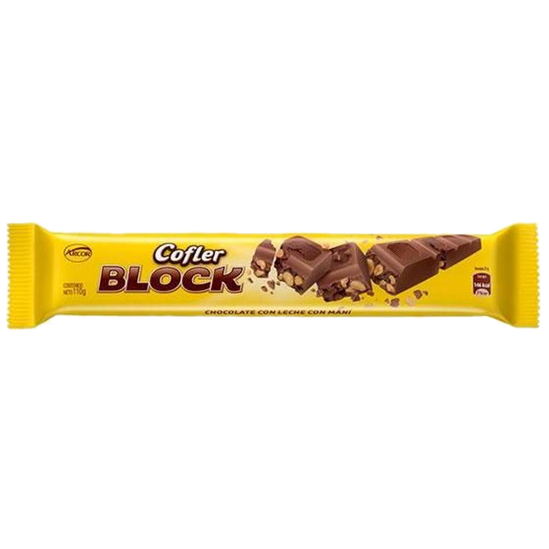 Chocolate Cofler Block Con Maní 110 G