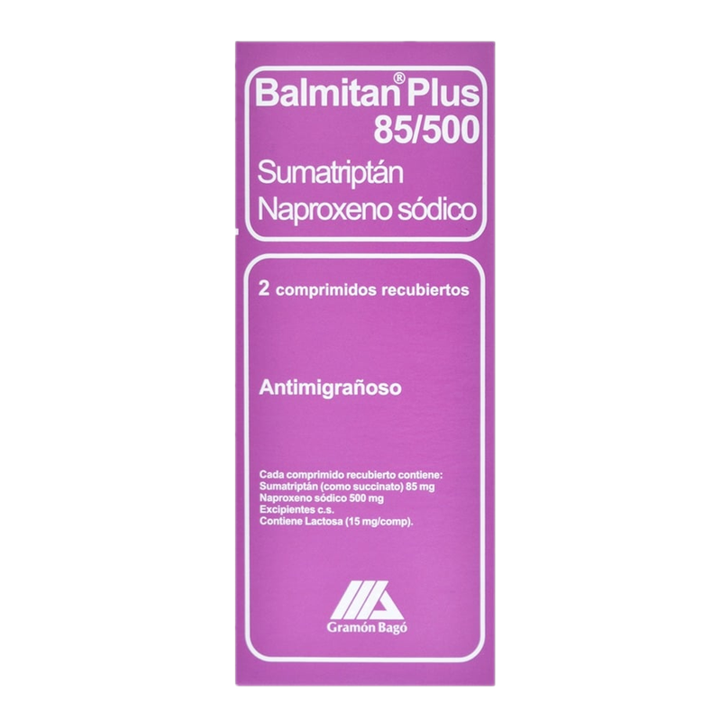 Balmitan Plus 85 Mg/500 Mg 2 Comprimidos Recubiertos