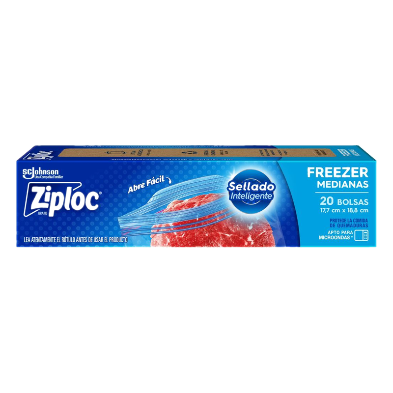 Bolsa Ziploc Para Freezer Mediana 20 Unidades
