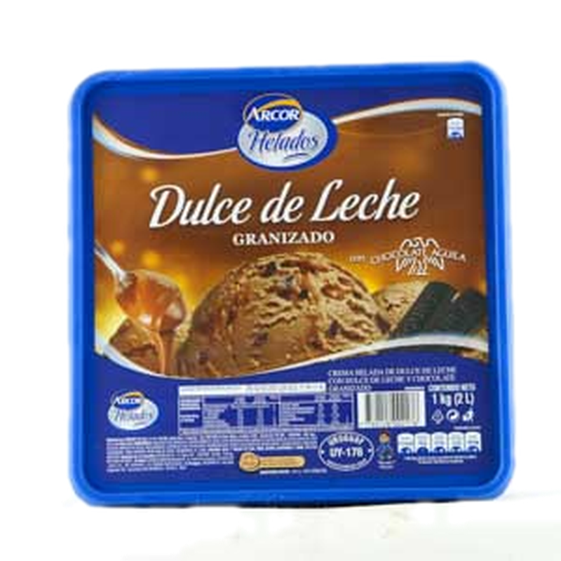 Helado Arcor Dulce De Leche Granizado 2 L.