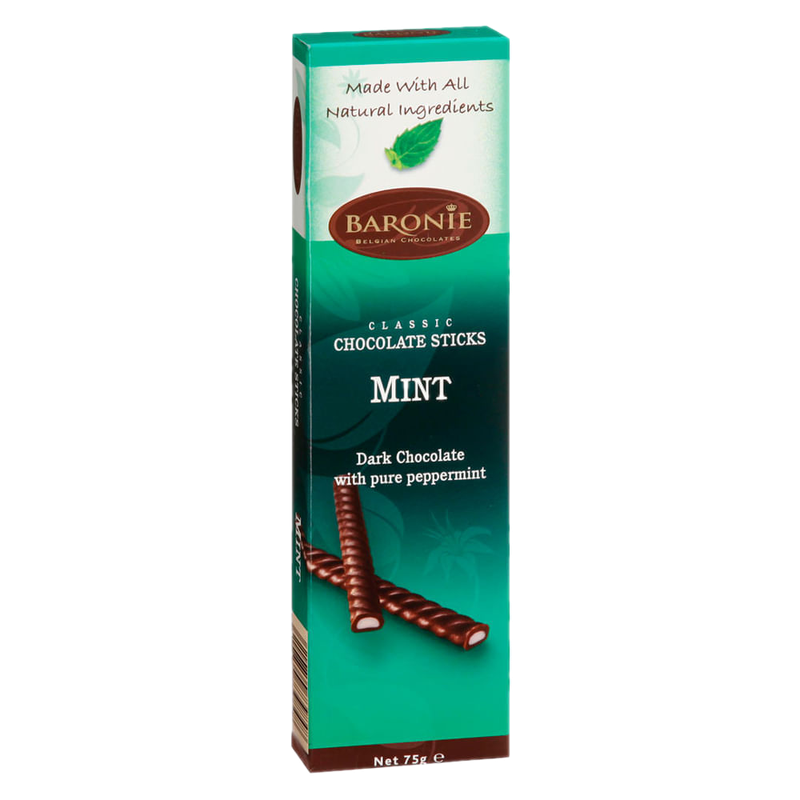 Chocolate Sticks Baronie Amargo Menta 75 G