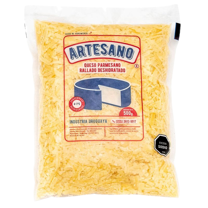 Queso Rallado Artesano Hebras 500 G