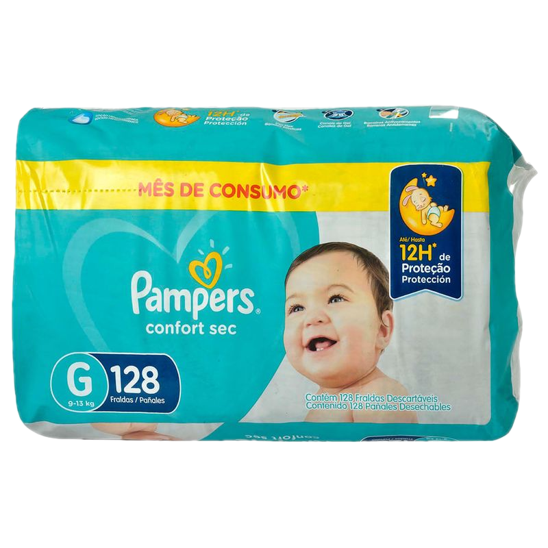 Pañal Pampers Confort Sec G 128 Unidades