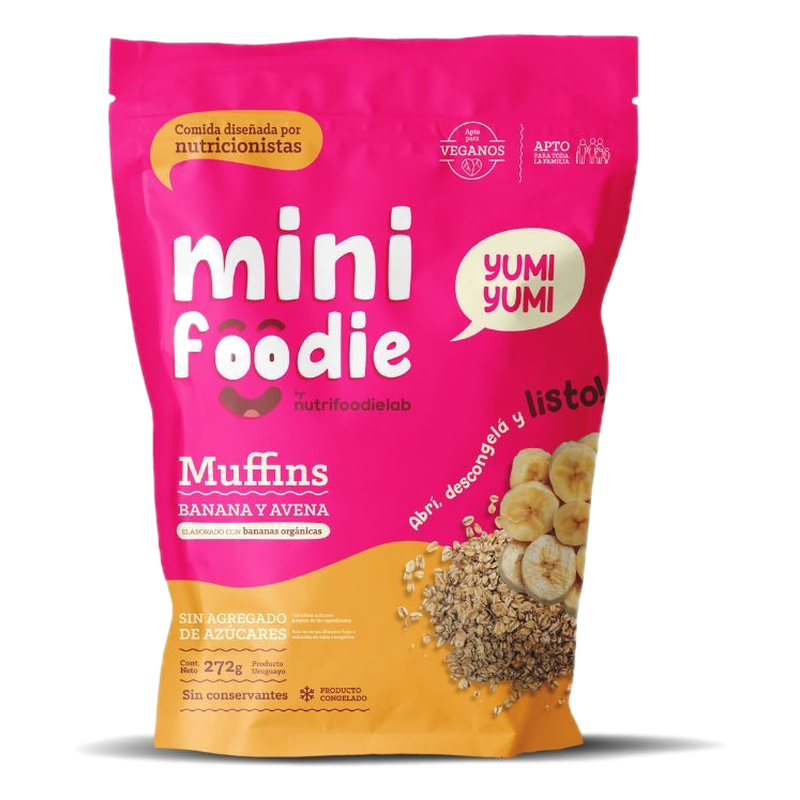 Muffins Congelados Mini Foodie De Banana Y Avena 272 G