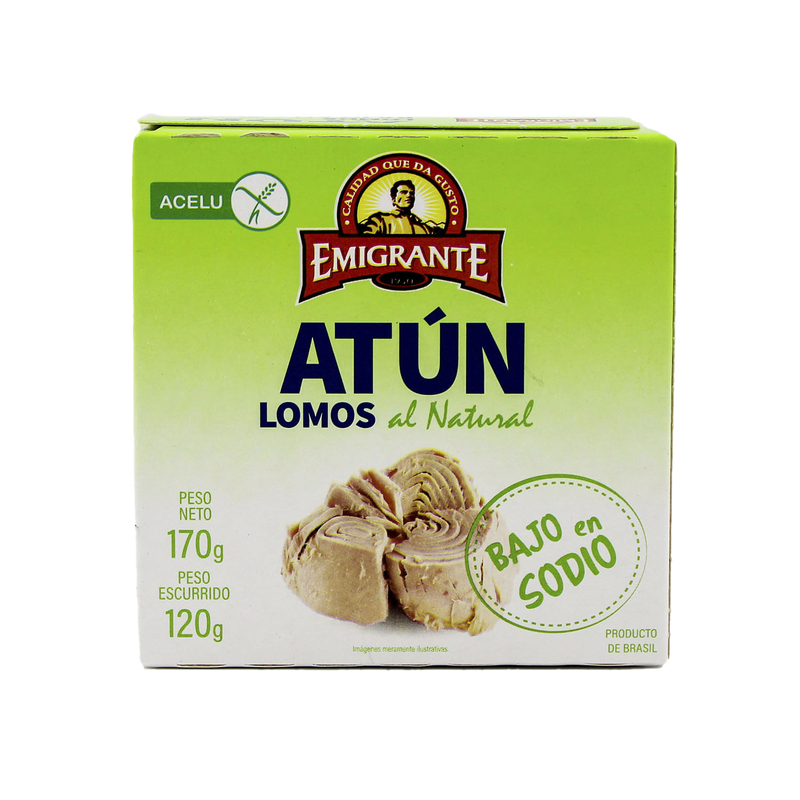 Atun Emigrante Lomito Natural Bajo En Sodio 170 G