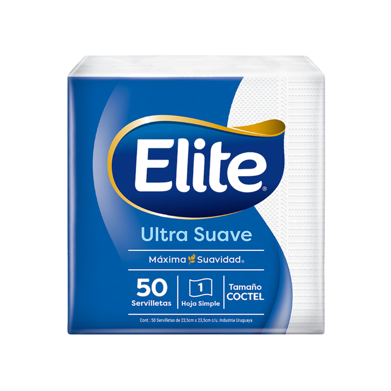 Servilletas Elite Cocktail 50 Unidades 24x22.5cm