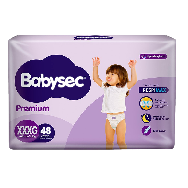 Pañal Babysec Premium Xxxg 48 Unidades