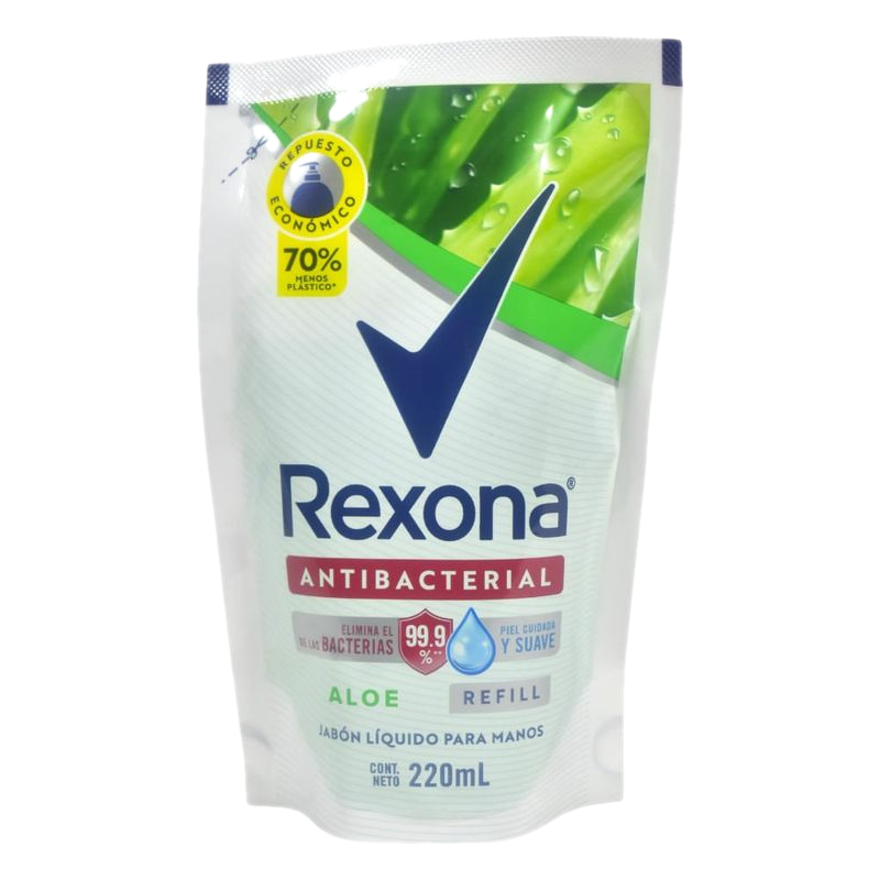 Jabón Líquido Rexona Antibacterial Aloe 220 Ml