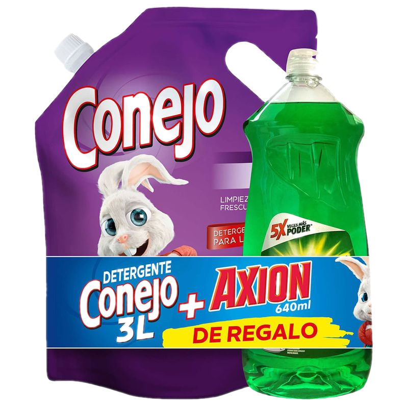 Pack Deter Conejo Relax 3 L + Detergente Axion De Regalo