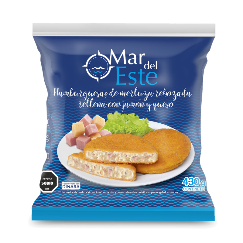 Medallon De Merluza Con Jamon Y Queso Mar Del Este 430 G