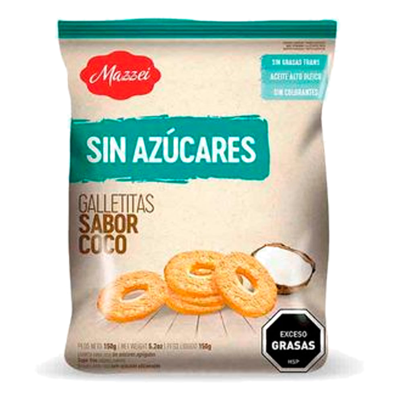 Anillos De Coco Sin Azúcar Mazzei 150 G