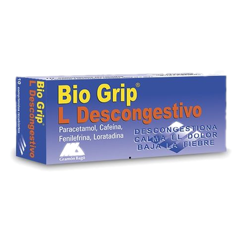 Bio Grip Descongestivo X 10 Comprimidos