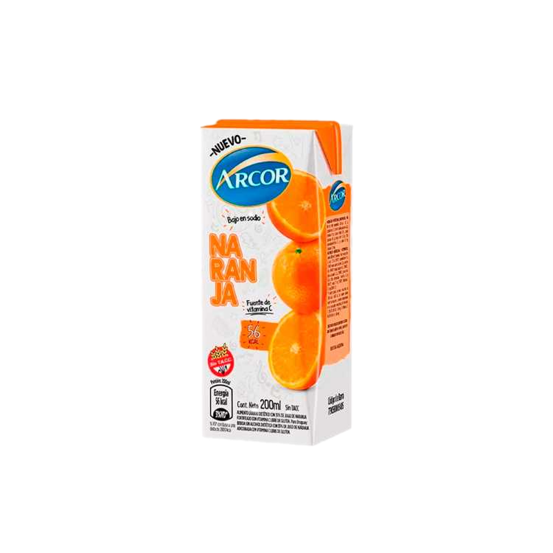 Jugo Tet.arcor 200 Ml Naranja