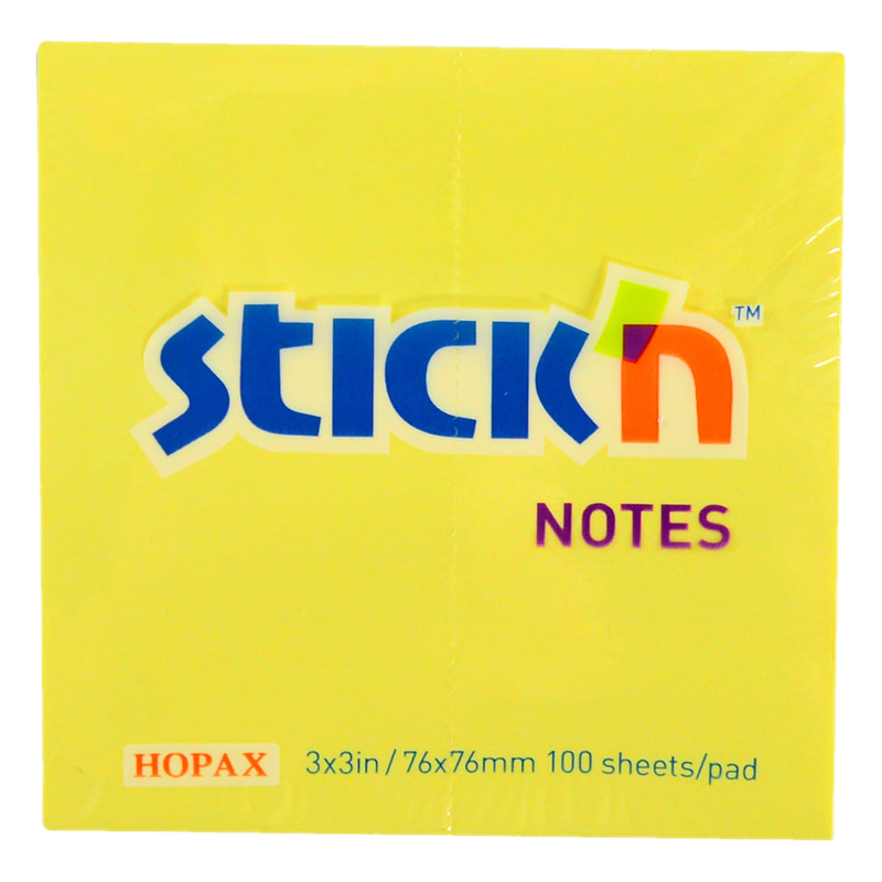 Block Stick Amarillo Con Percha 76 X 76
