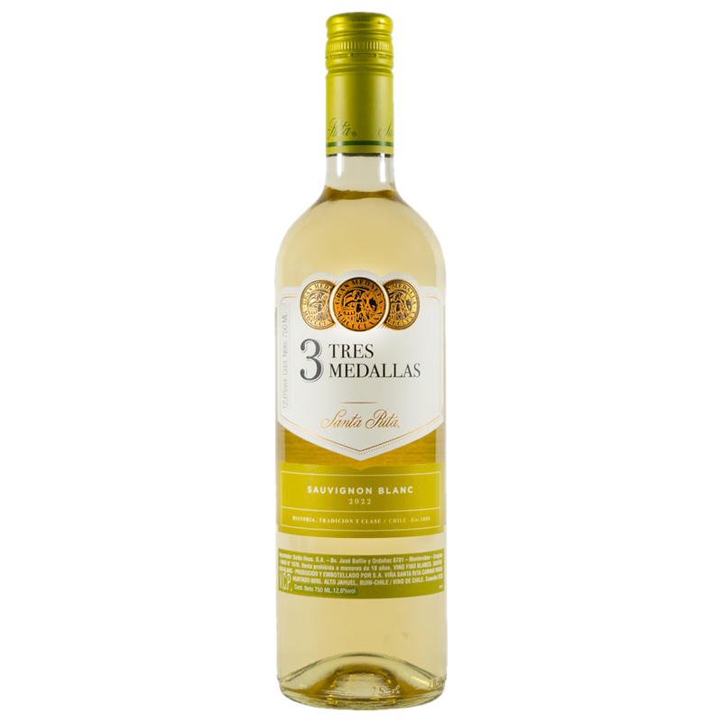 Vino Sauvignon Blanc 3 Medallas Santa Rita 750 Ml