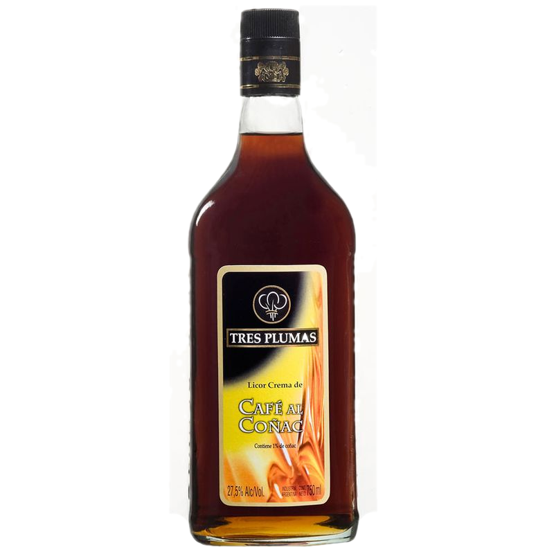 Licor Tres Plumas Café Al Coñac 750 Ml