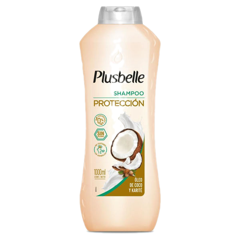 Plusbelle Shampoo Proteccion Natural Oleo De Coco Y Karite 1 L