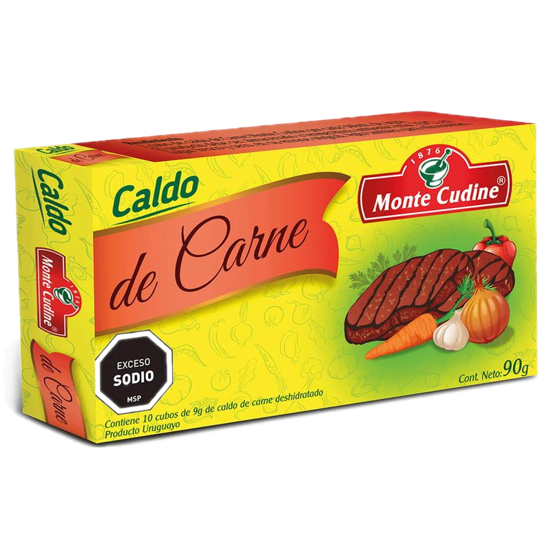 Caldo De Carne Monte Cudine 10 Unidades