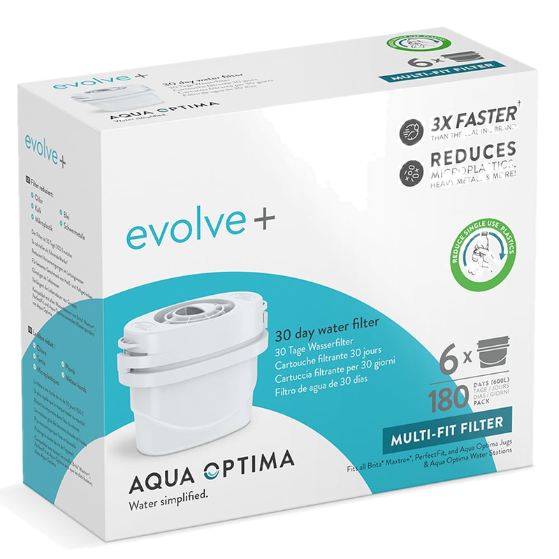 Pack 6 Filtros De Agua Aqua Optima Eps612 Evolve+ 30 Días