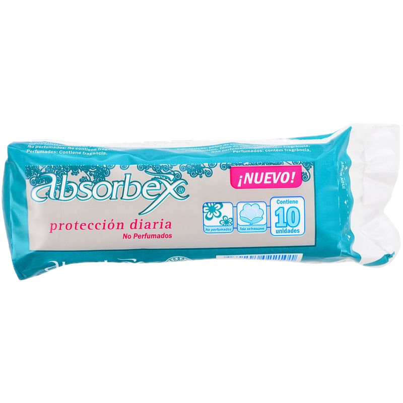 Protector Diario Absorbex Sin Perfume 10 Unidades