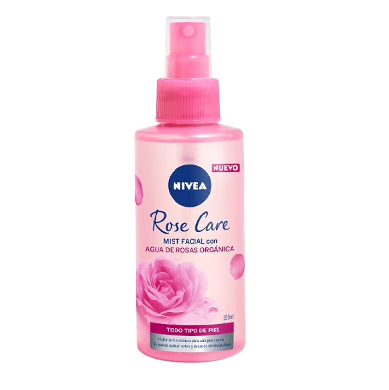 Bruma Facial Refrescante Nivea Rose Care 150 Ml.