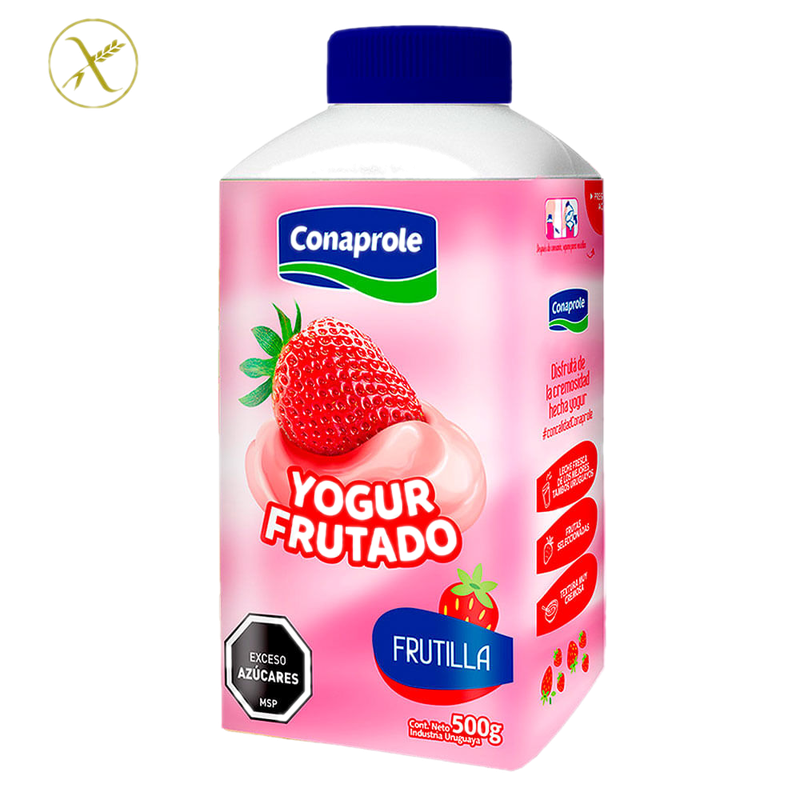 Yogur Frutado Frutilla Conaprole Tetrat 500 Ml