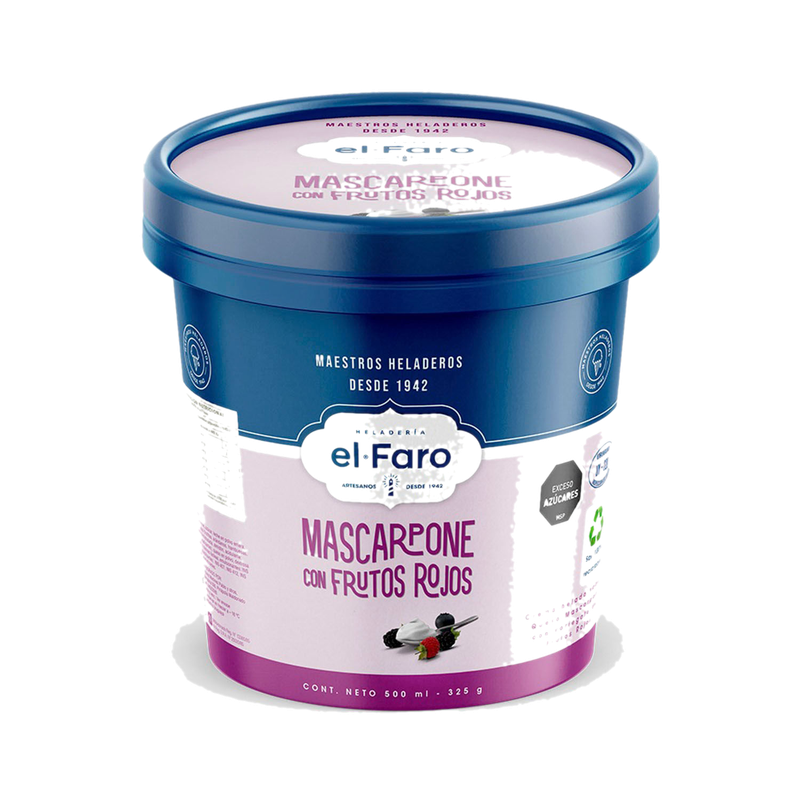 Helado El Faro Marcarpone Frutos Rojos 500 Ml