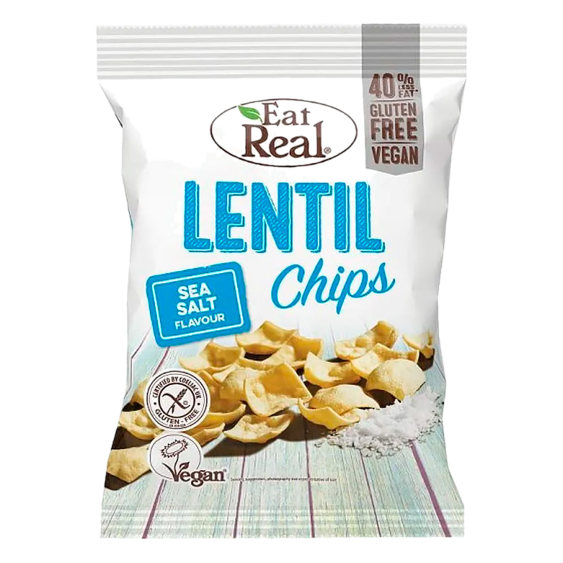 Snack Lentil Chips Sea Salt Eat Real 113 G