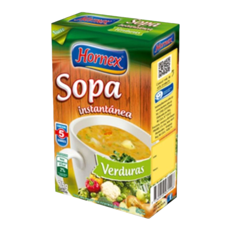 Sopa Instantánea De Verduras Hornex 15 G
