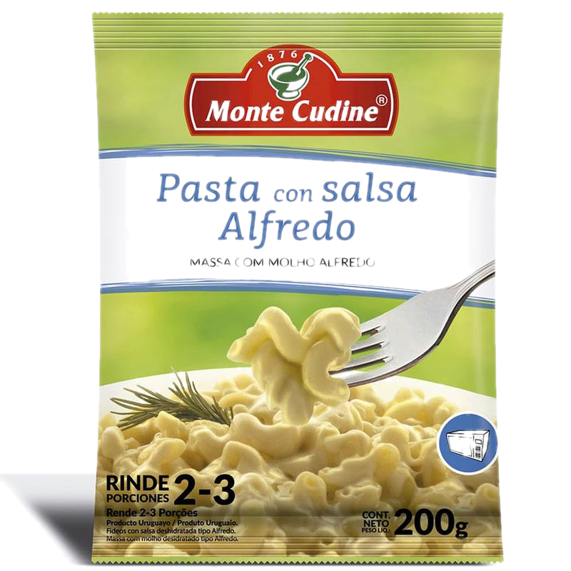 Fideos Pasta Con Salsa Monte Cudine Alfredo 200 G