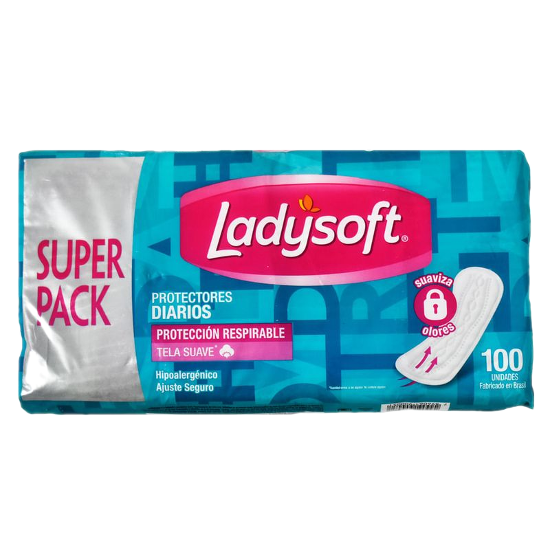 Protector Diario Ladysoft Respirable 100 Unidades