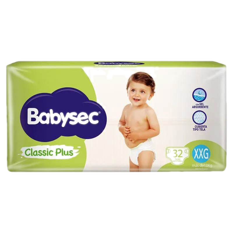 Babysec Classic Plus Xxg 32 Unidades