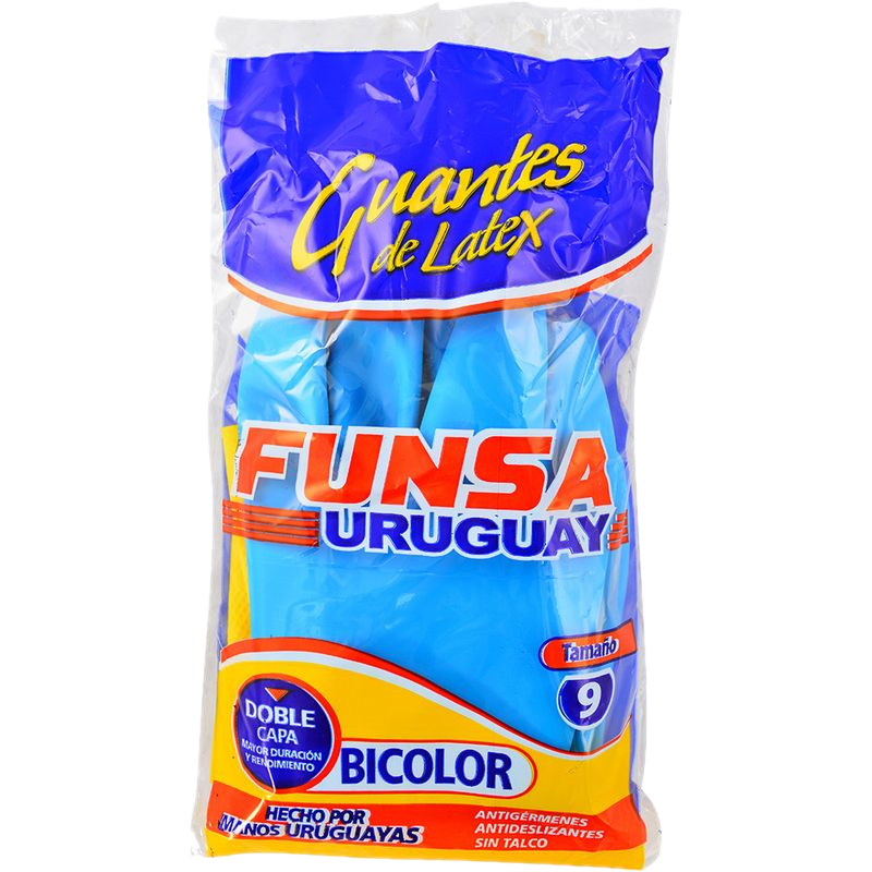 Guantes De Goma Funsa Bicolor N°9