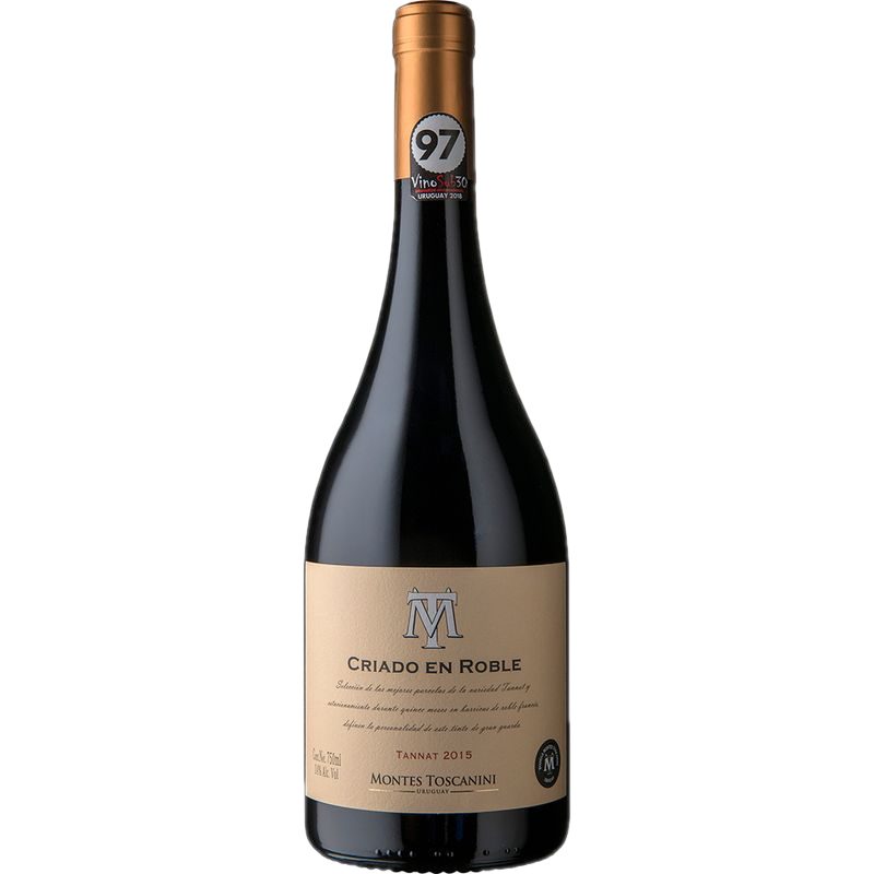 Vino Tinto Tannat Criado En Roble Montes Toscanini 750 Ml
