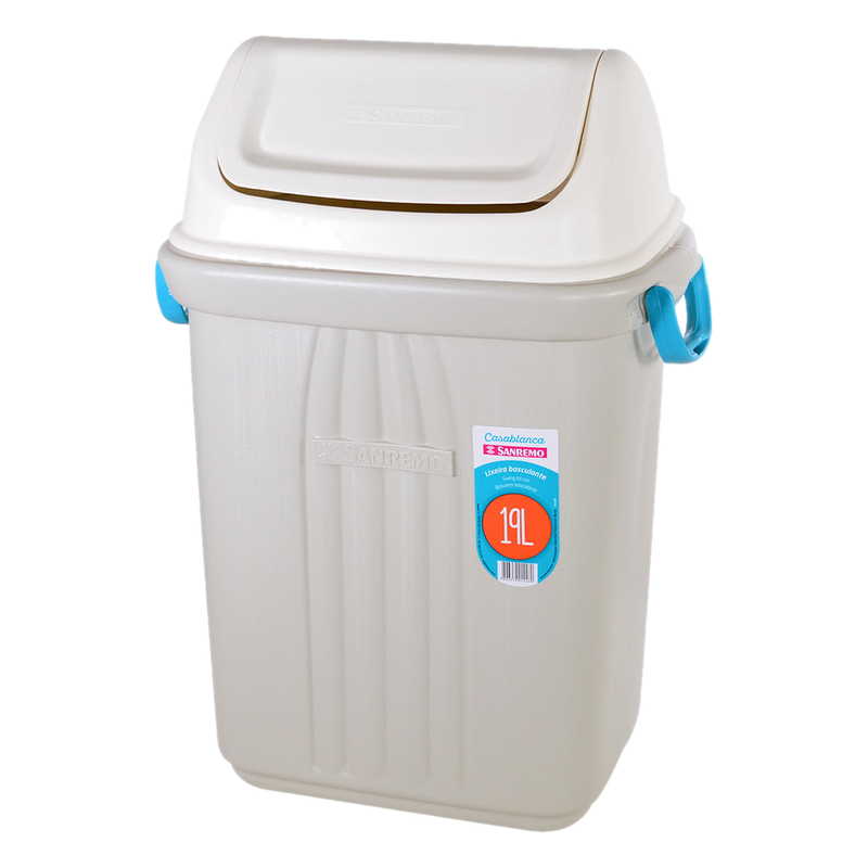 Recipiente Para Basura San Remo Tapa Vaiven 19 L