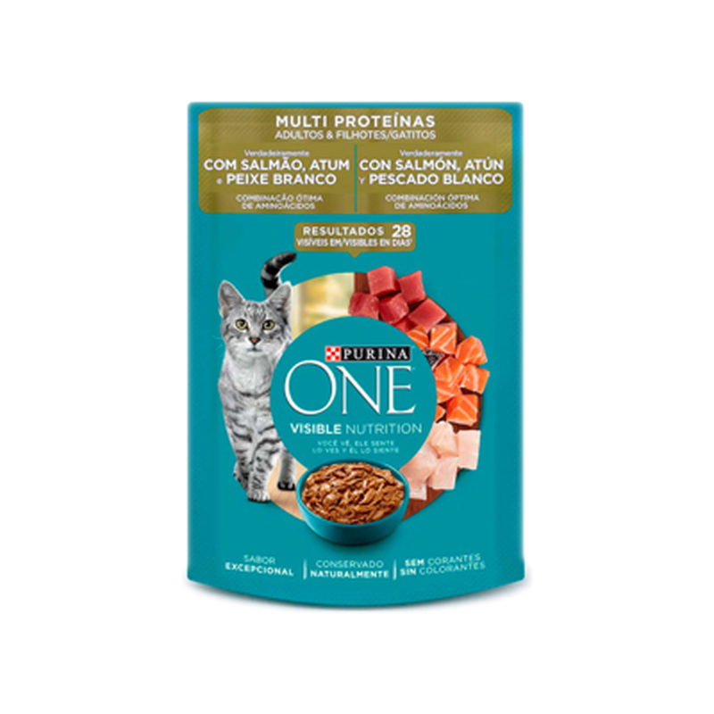 Alimento Húmedo Purina One Para Gatos Adultos O Gatitos Con Multi Proteínas 85 G