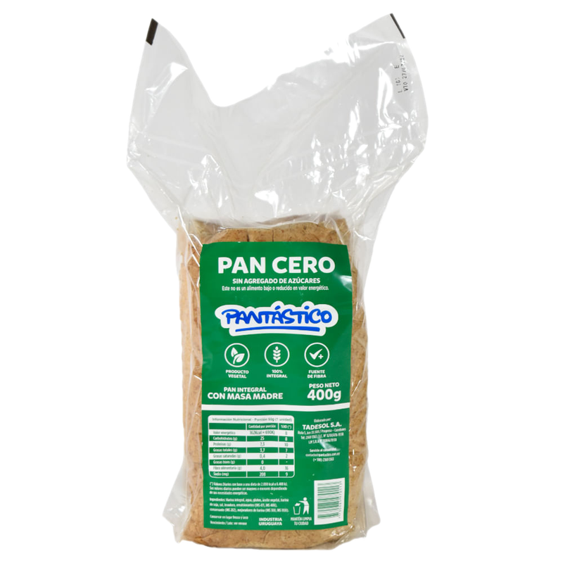 Pan Integral Pantastico Masa Madre Sin Azúcar 400 G