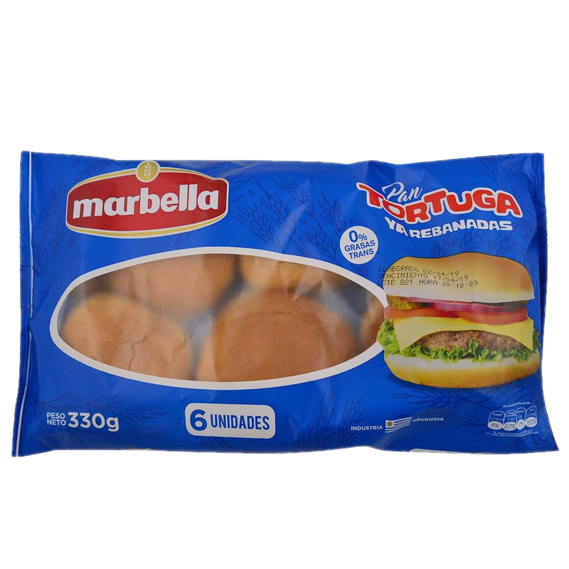 Pan Tortuga Marbella 6 Unidades 330 G