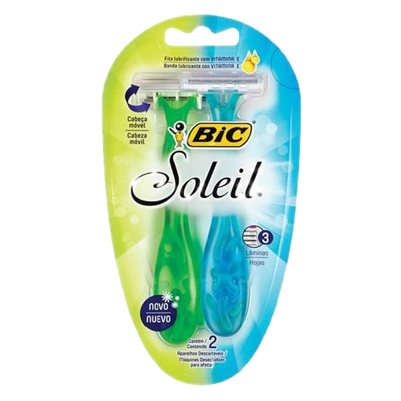 Afeitadora Bic Soleil Verde/celeste 2 Unidades