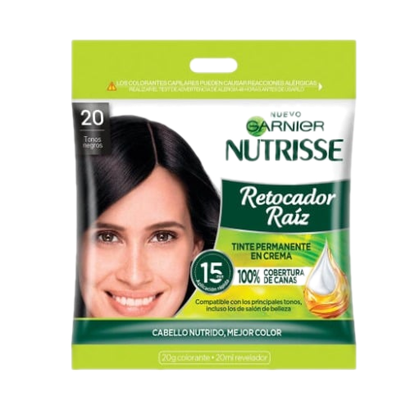 Retocador De Raíz Garnier Nutrisse N°20 Colorante 20 G + Revelador 20 Ml