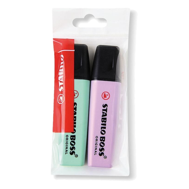 Resaltador Stabilo Boss Pastel 2 Unidades