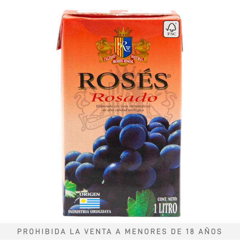 Vino Rosado Suave Roses 1 L