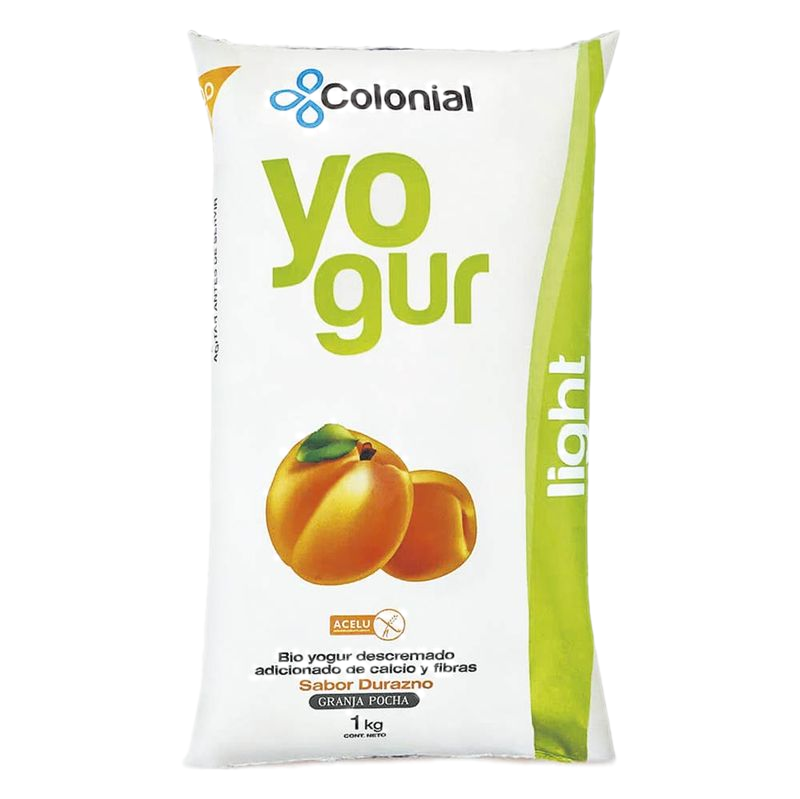 Yogur Colonial Light Durazno 1 L