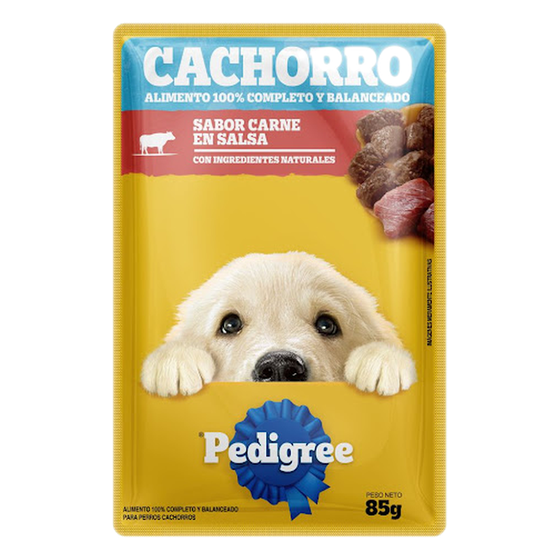 Alimento Para Perros Sabor Carne Cachorros Pedigree 85 G