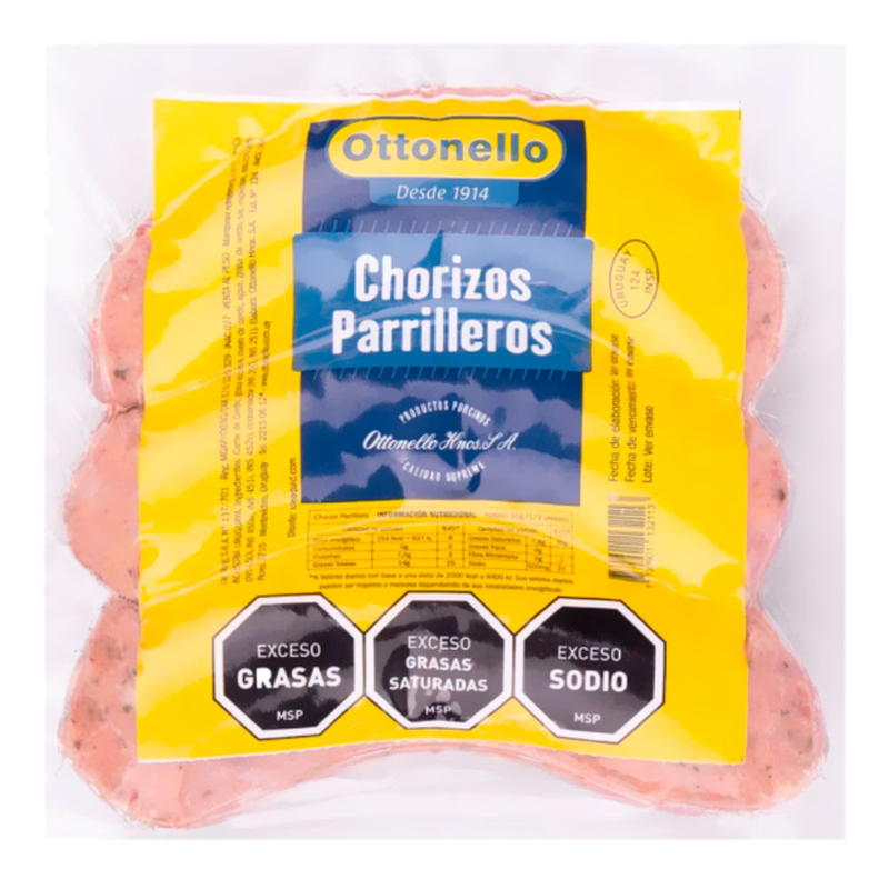 Chorizo Parrillero Ottonello 3 Unidades