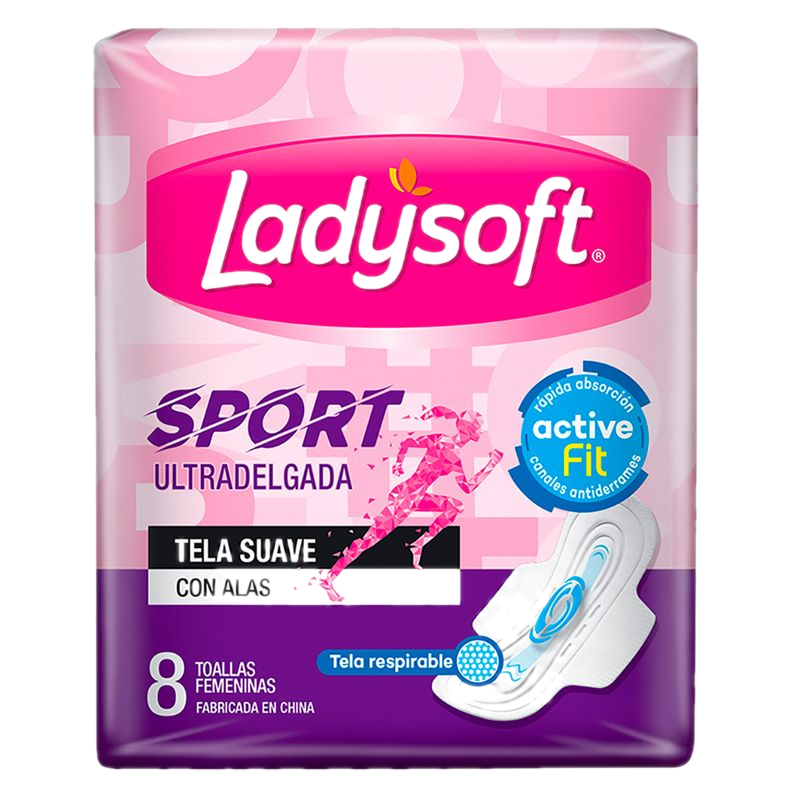 Toalla Femenina Ladysoft Sport 8 Unidades