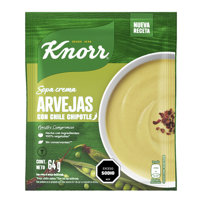 Sopa Knorr Crema Arveja 64 G