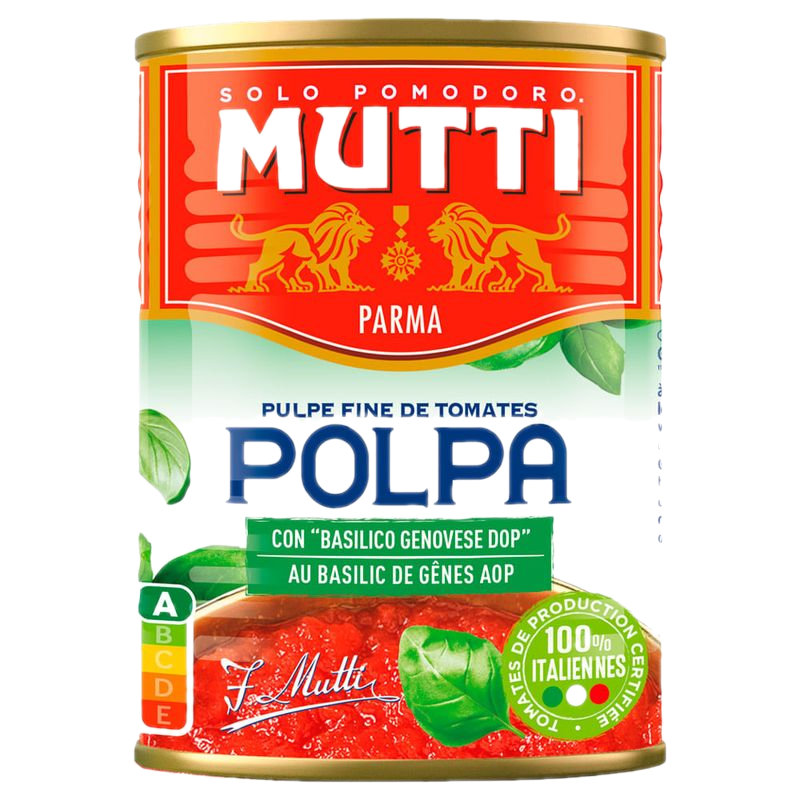 Pulpa De Tomate Con Albahaca Mutti 400 G