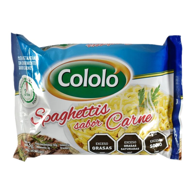 Pasta Instantánea Cololó Sabor Carne 63 G