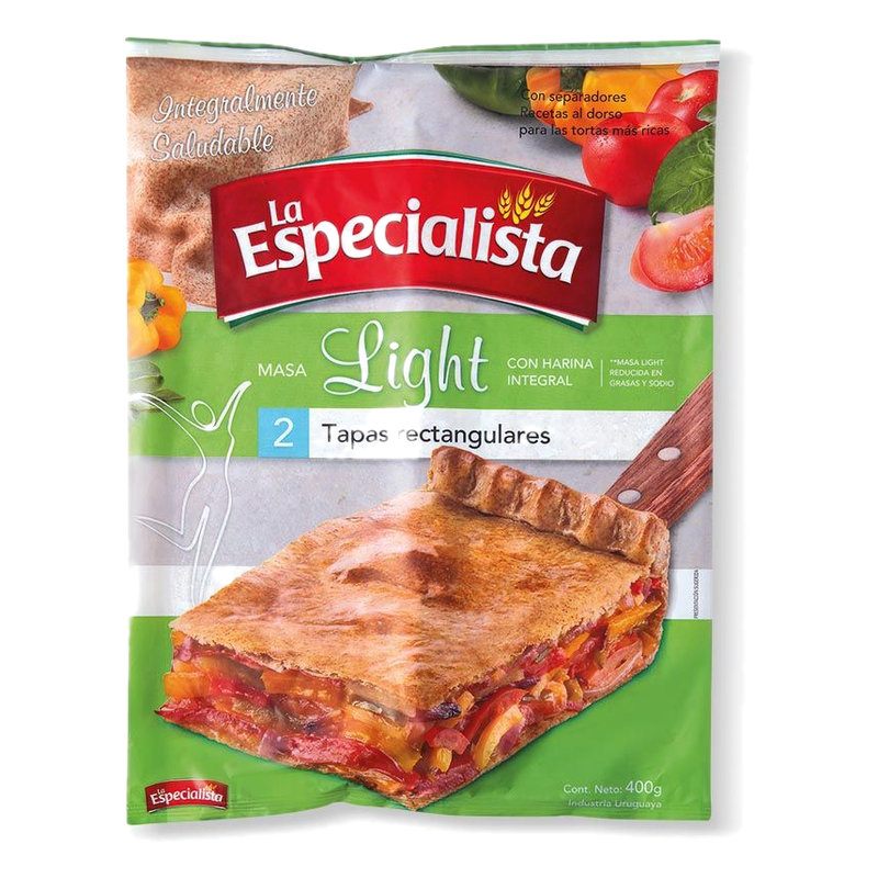 Masa Para Pascualina Rectangular La Especialista Light 400 G